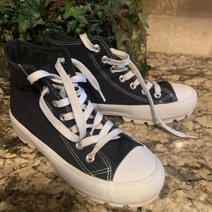 Sincerely Jules vespa black high top sneakers 8